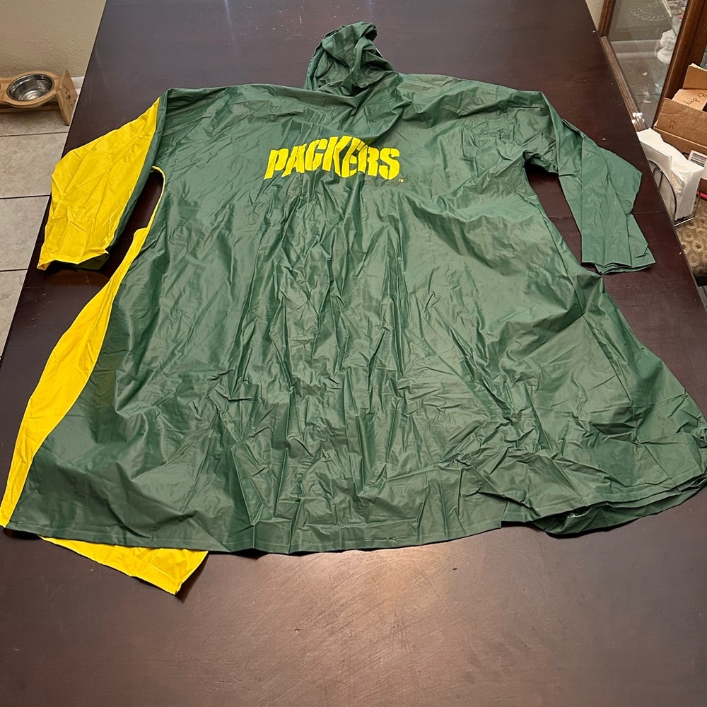 Vintage Green Bay Packers rain jacket snap up adult regular storm mate rare